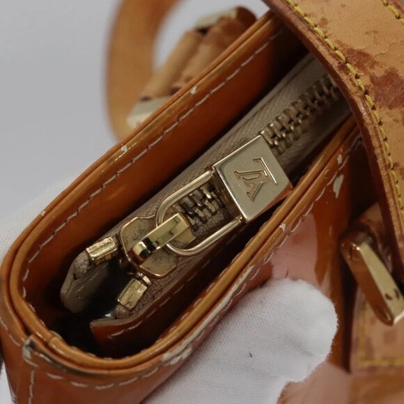 LOUIS VUITTON Monogram Vernis Houston Hand Bag Beige M91004 LV Auth BD945 - Picture 10 of 16